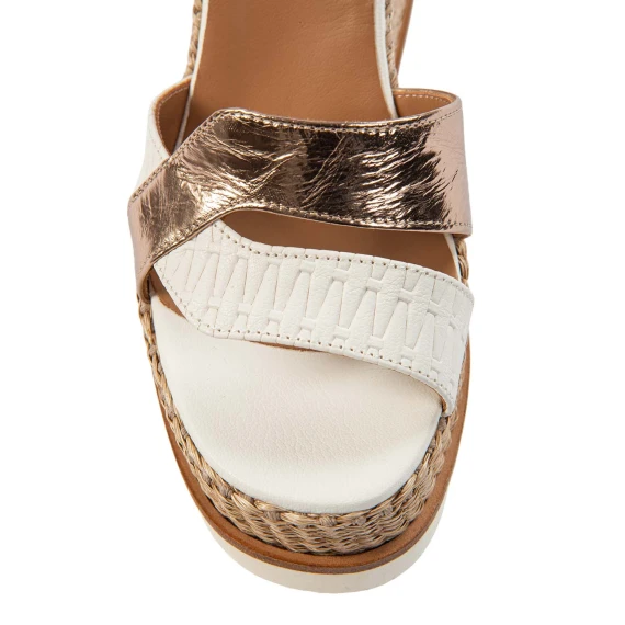 zeppa alta vimini bianca