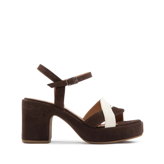sandali JANE in camoscio testa di moro