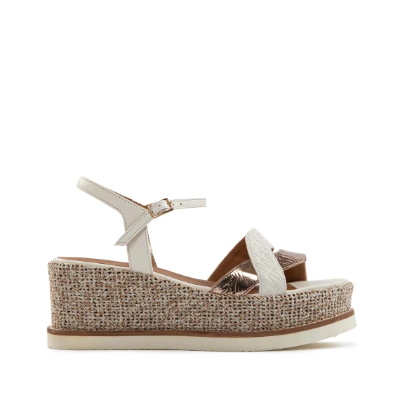 zeppa bassa raffia bianco