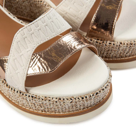 zeppa bassa raffia bianco