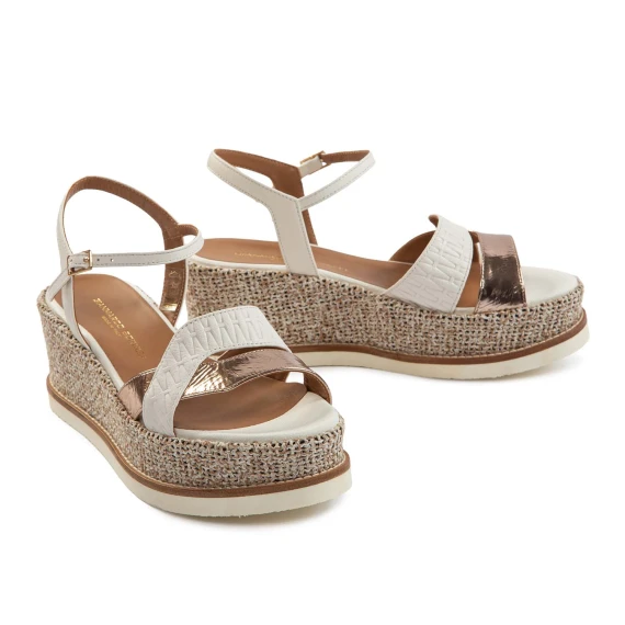 zeppa bassa raffia bianco