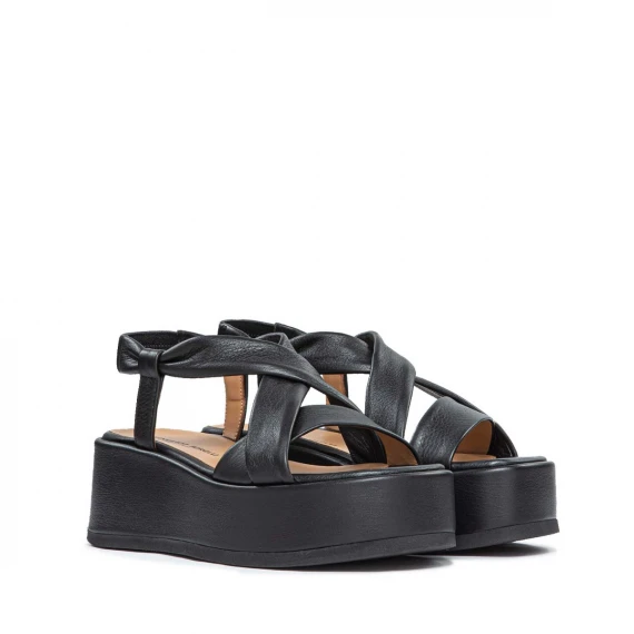 zeppa KIRA in pelle nera