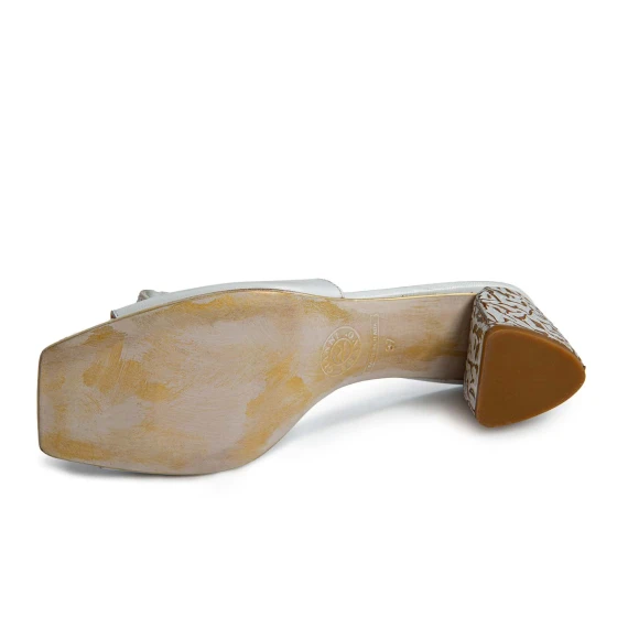 Sabot bianchi in pelle gianni bravo