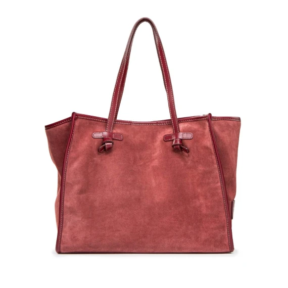 shopper MARCELLA in camoscio bordeaux