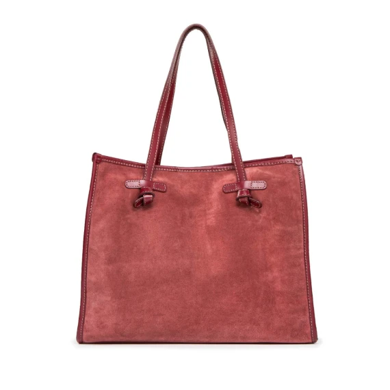 shopper MARCELLA in camoscio bordeaux