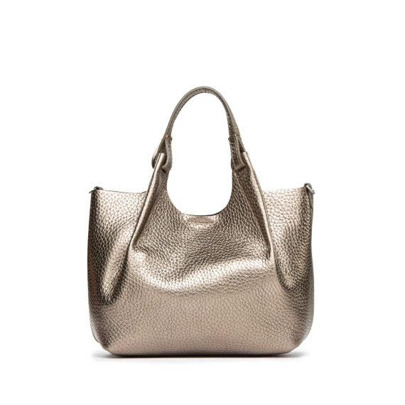 shopper DUA media in pelle grigia