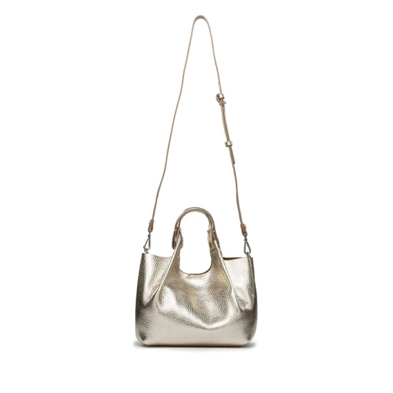 shopper DUA media in pelle light gold