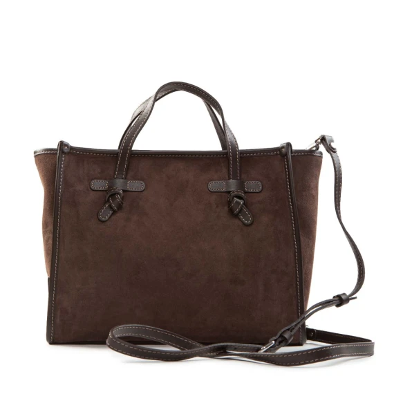 shopper MARCELLA media in camoscio espresso