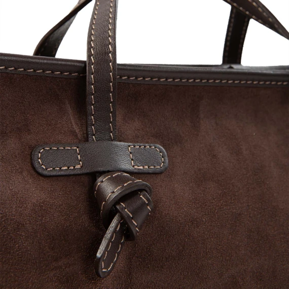 shopper MARCELLA media in camoscio espresso Gianni Chiarini