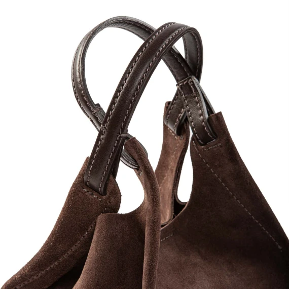 shopper DUA media camoscio moka