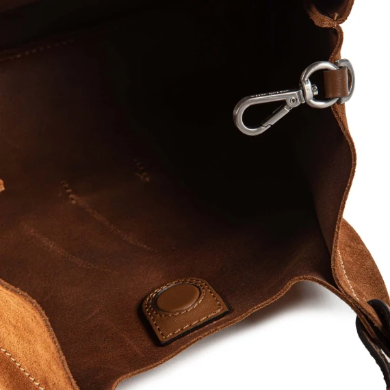 shopper DUA media camoscio cognac