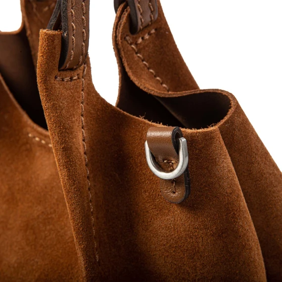 shopper mini DUA in camoscio cognac