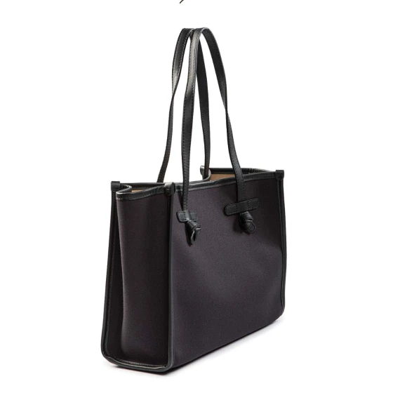shopper MARCELLA media in tessuto nero