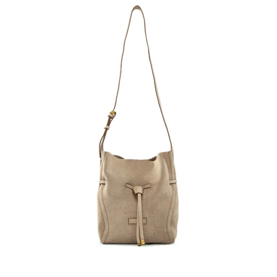 secchiello medio in camoscio nude