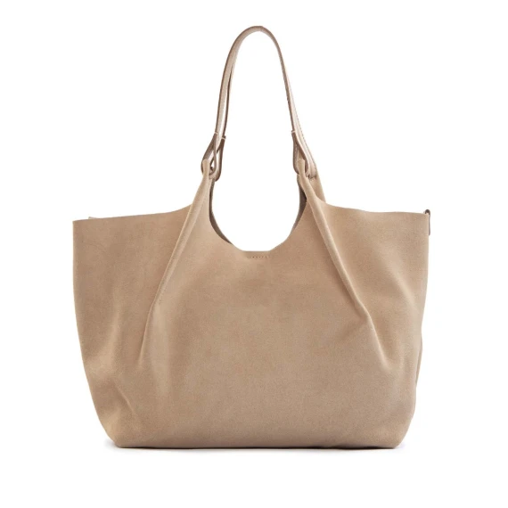 shopper DUA L in camoscio nude