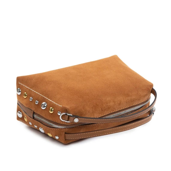 bauletto ALIFA con borchie caramel