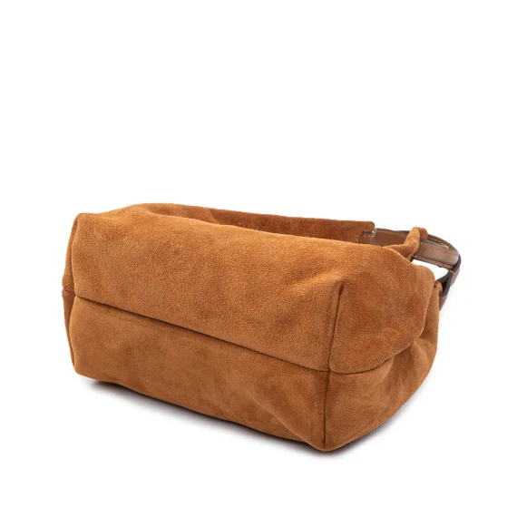 shopper DUA media in camoscio caramel