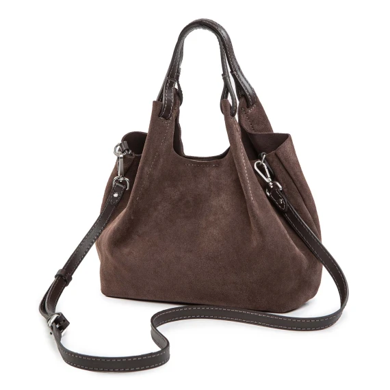 DUA Medium Mocha Suede Tote Bag