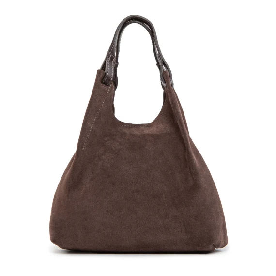 DUA Medium Mocha Suede Tote Bag