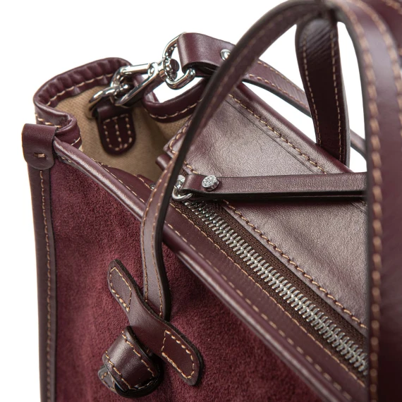 shopper MISS MARCELLA 32 large camoscio bordeaux