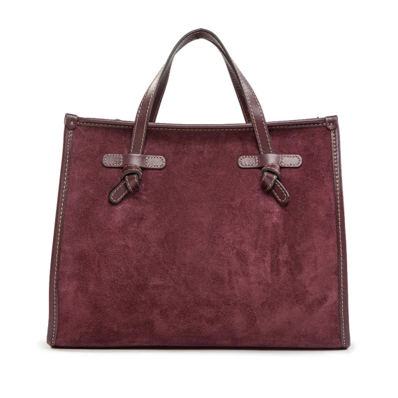 shopper MISS MARCELLA 32 large camoscio bordeaux