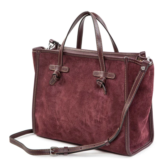shopper MISS MARCELLA 32 large camoscio bordeaux