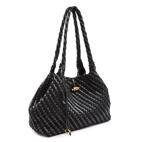 AURELIE shopper in black woven leather Gianni Chiarini