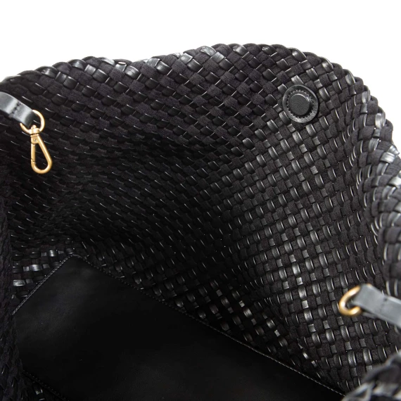 AURELIE shopper in black woven leather Gianni Chiarini