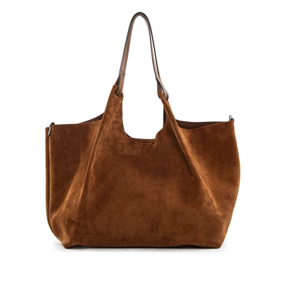 DUA Medium Shopper in Cognac Suede Gianni Chiarini