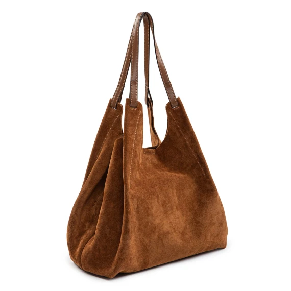 DUA Medium Shopper in Cognac Suede Gianni Chiarini