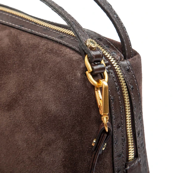 ALIFA mocha suede satchel Gianni Chiarini