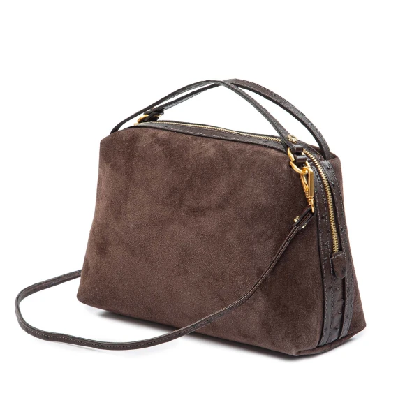 ALIFA mocha suede satchel Gianni Chiarini