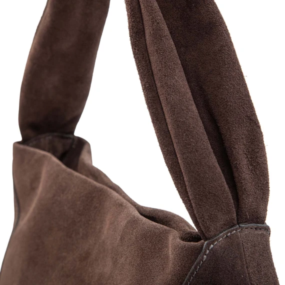 SURIA single-shoulder bag in mocha suede Gianni Chiarini