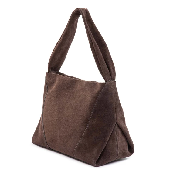SURIA single-shoulder bag in mocha suede Gianni Chiarini