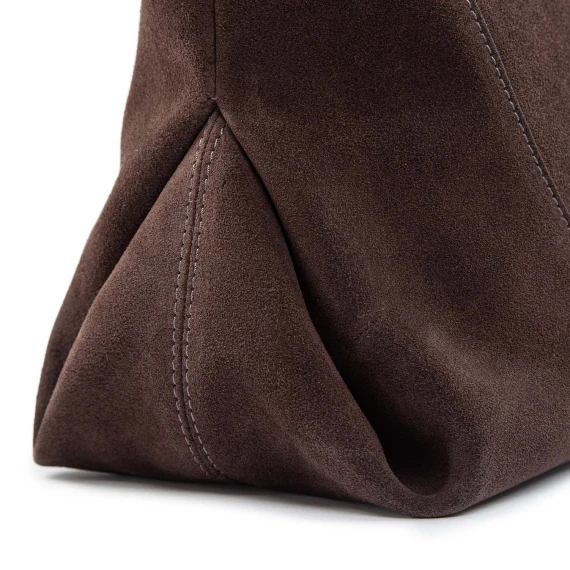 SURIA single-shoulder bag in mocha suede Gianni Chiarini