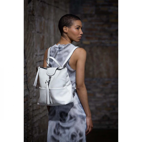 zaino GIADA in pelle avorio