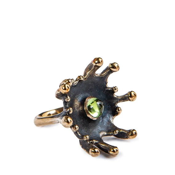 anello SPLASH in bronzo e peridot