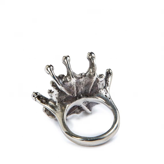 anello SPLASH in argento e ametista naturale