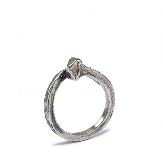 anello CHIODO FORGIATO in argento