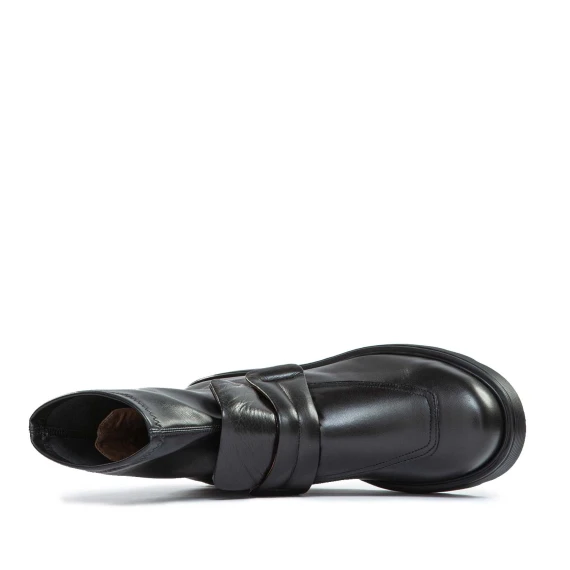 Stivaletto Chelsea in pelle nera ixos