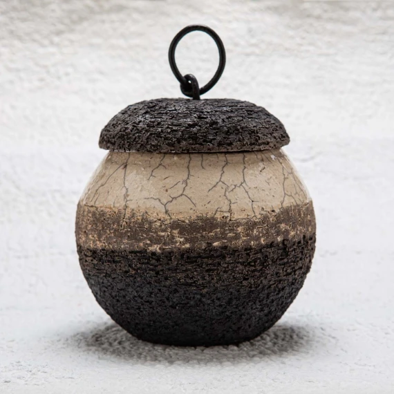 vaso in ceramica Raku