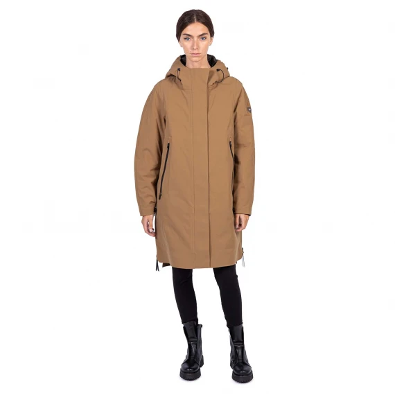parka 3 in 1 in tessuto beige