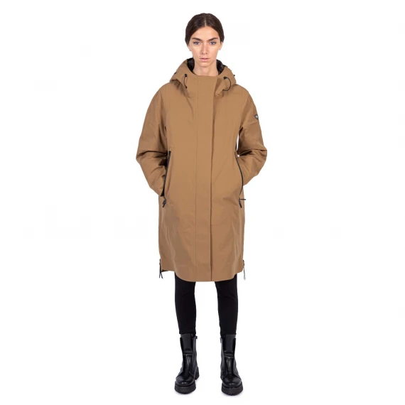 parka 3 in 1 in tessuto beige