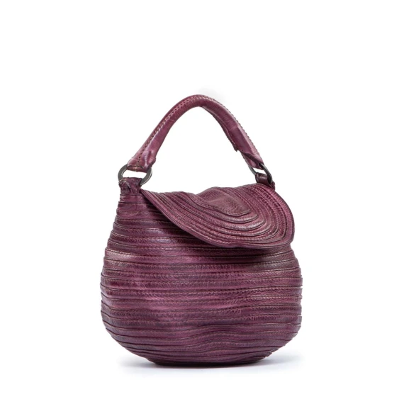 borsa a tracolla in pelle viola