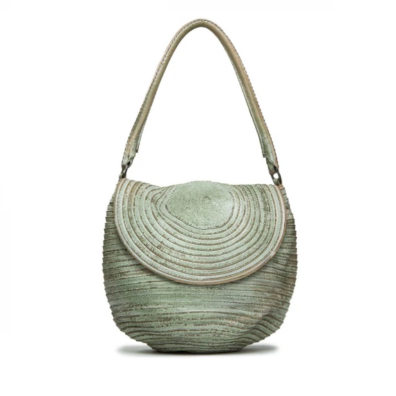 shopper in pelle verde