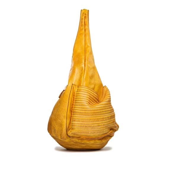 shopper in pelle gialla