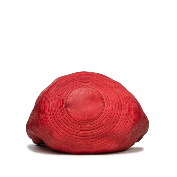 shopper in pelle rossa