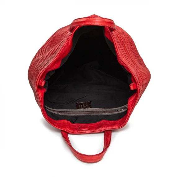 shopper in pelle rossa