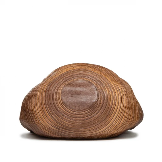 shopper in pelle ambra