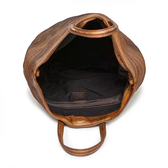 shopper in pelle ambra